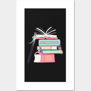 Pastel Color Book Illustration Pattern Posters and Art